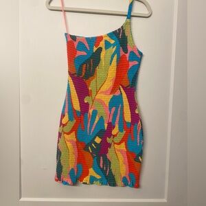 L*Space Multicolor One-Shoulder Dress